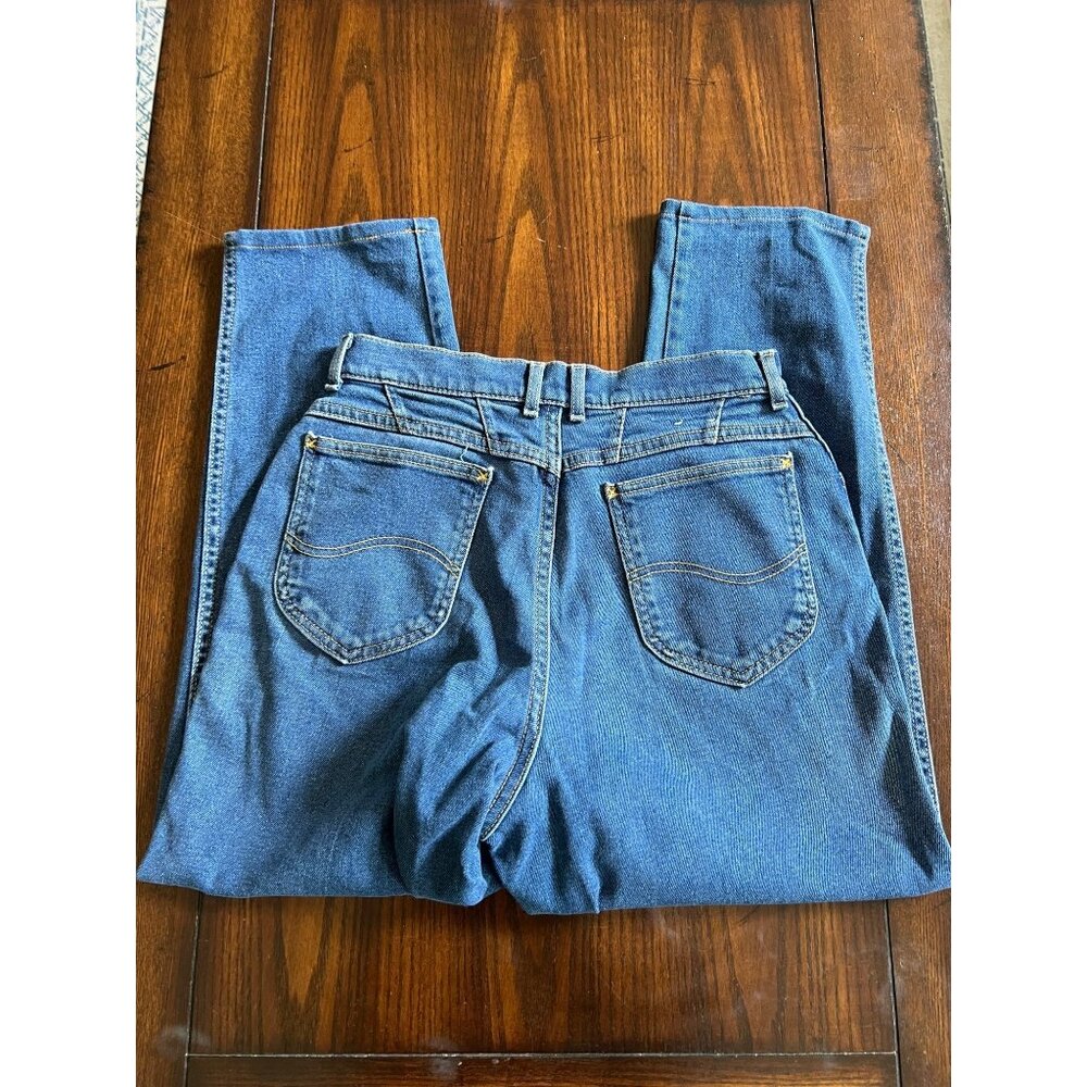 Vintage Lee Riders Super High Rise Jeans Straight Leg Tapered Mom 80s - Picture 3 of 7